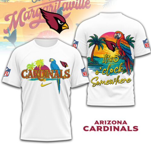 Arizona Cardinals | Premium NFL It's 5 O'clock Somewhere 3D Shirt TD