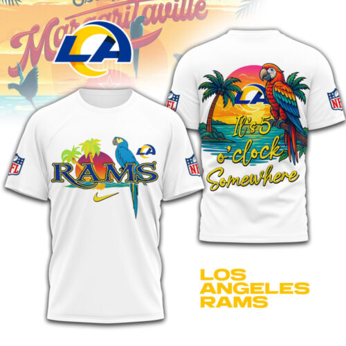 Los Angeles Rams | Premium NFL It's 5 O'clock Somewhere 3D Shirt TD