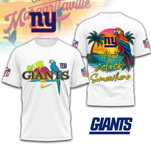 New York Giants | Premium NFL It's 5 O'clock Somewhere 3D Shirt TD