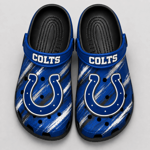 Indianapolis Colts | Premium NFL Game Day Football Fan Sport Clogs Crocs Abstract Scratch NDN