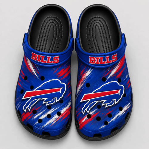 Buffalo Bills | Premium NFL Game Day Football Fan Sport Clogs Crocs Abstract Scratch NDN