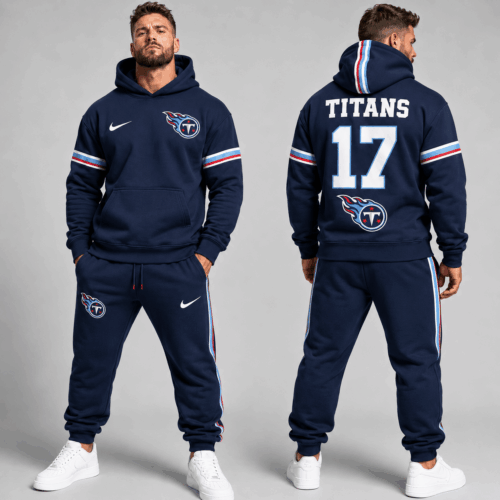 Tennessee Titans | Premium NFL Style Custom Hoodie Jogger Set Personalized Name Number NDN