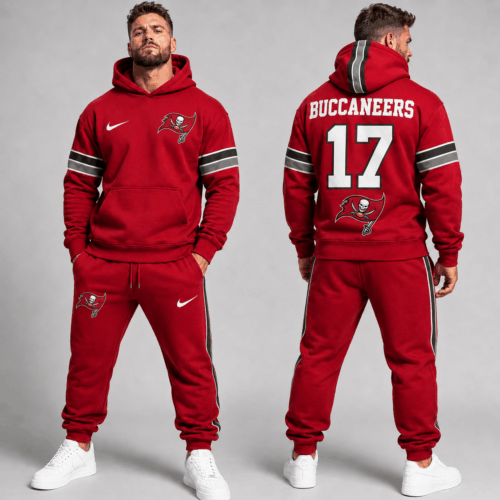 Tampa Bay Buccaneers | Premium NFL Style Custom Hoodie Jogger Set Personalized Name Number NDN