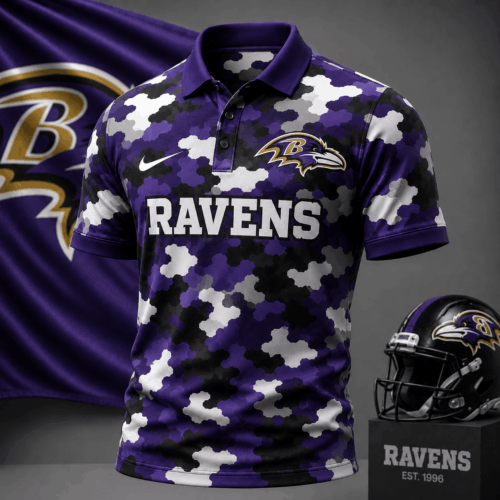 Baltimore Ravens | Premium NFL Camo Polo Shirt NY