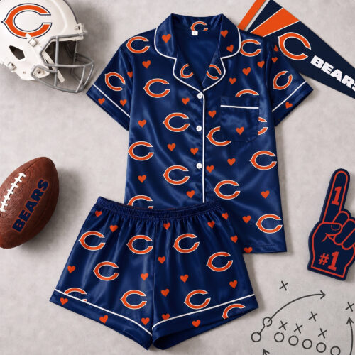 Chicago Bears | Premium NFL Love Satin Pajamas Set NY
