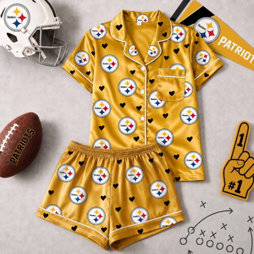 Pittsburgh Steelers | Premium NFL Love Satin Pajamas Set NY