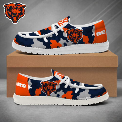Chicago Bears | Premium NFL Game Day Camo Loafer Shoes NY