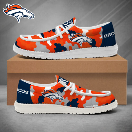 Denver Broncos | Premium NFL Game Day Camo Loafer Shoes NY