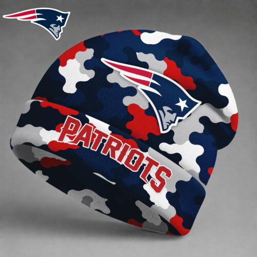 New England Patriots| Premium NFL Camo Game Day Beanie Hat NY