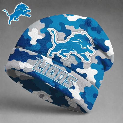 Detroit Lions| Premium NFL Camo Game Day Beanie Hat NY