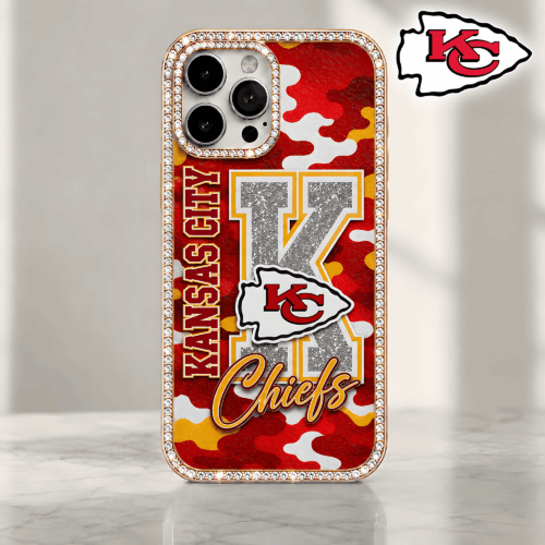 Kansas City Chiefs | Premium NFL Team Camo Bling Luxury Phone Case NTH1