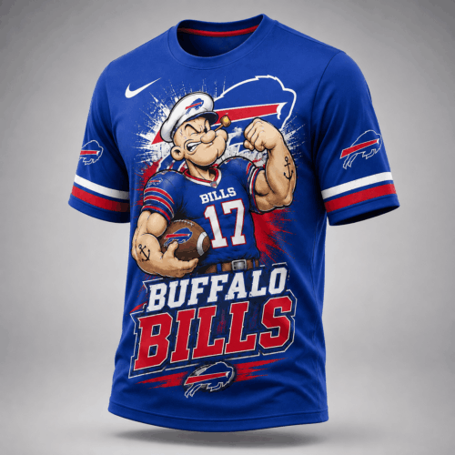 Buffalo Bills | Premium NFL Bold Cartoon Athletes T-Shirt TD