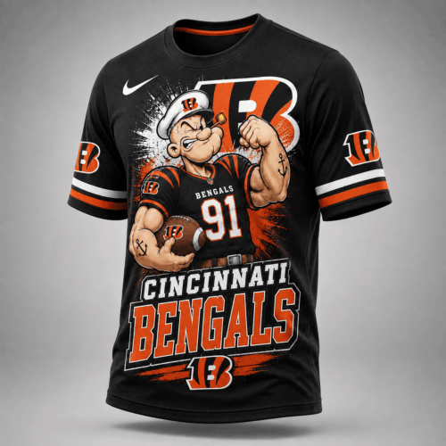 Cincinnati Bengals | Premium NFL Bold Cartoon Athletes T-Shirt TD