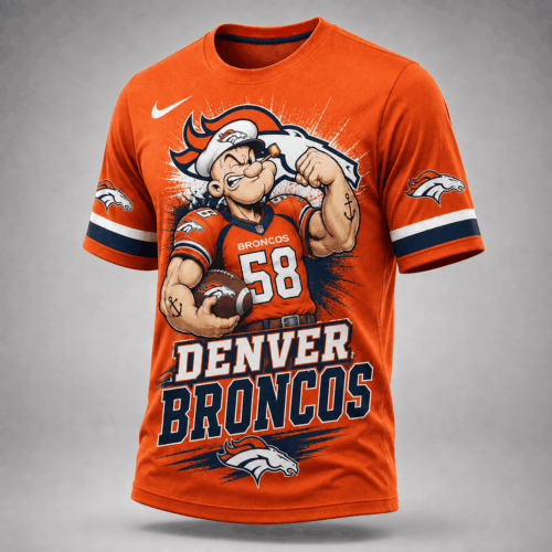 Denver Broncos | Premium NFL Bold Cartoon Athletes T-Shirt TD