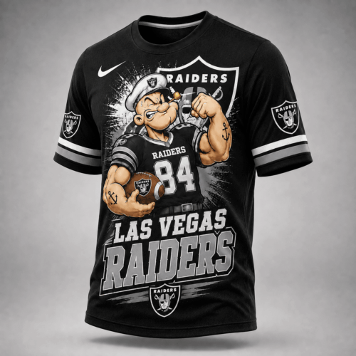 Las Vegas Raiders | Premium NFL Bold Cartoon Athletes T-Shirt TD
