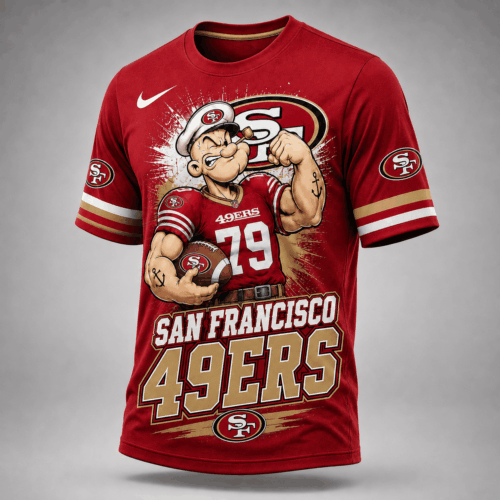 San Francisco 49ers | Premium NFL Bold Cartoon Athletes T-Shirt TD