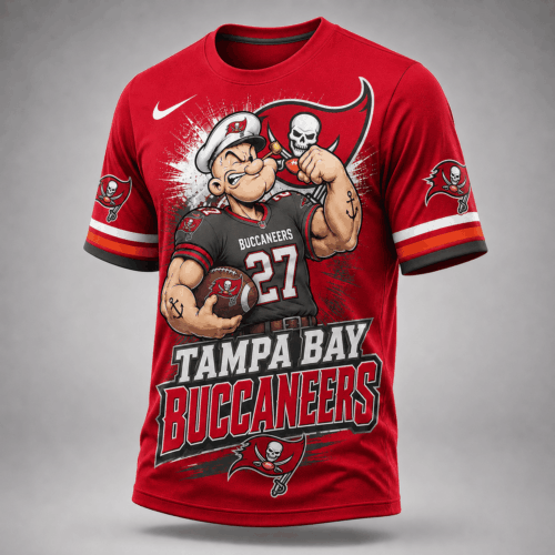 Tampa Bay Buccaneers | Premium NFL Bold Cartoon Athletes T-Shirt TD