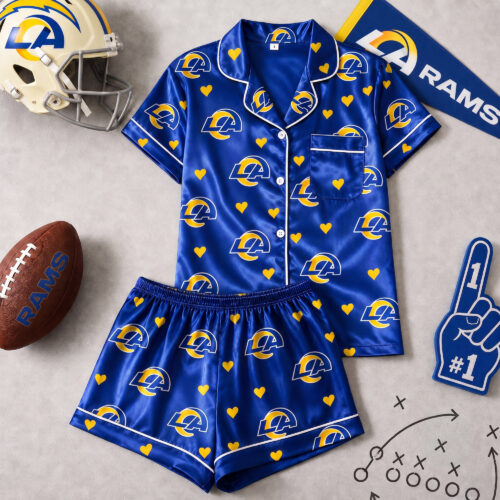 Los Angeles Rams| Premium NFL Love Satin Pajamas Set NY