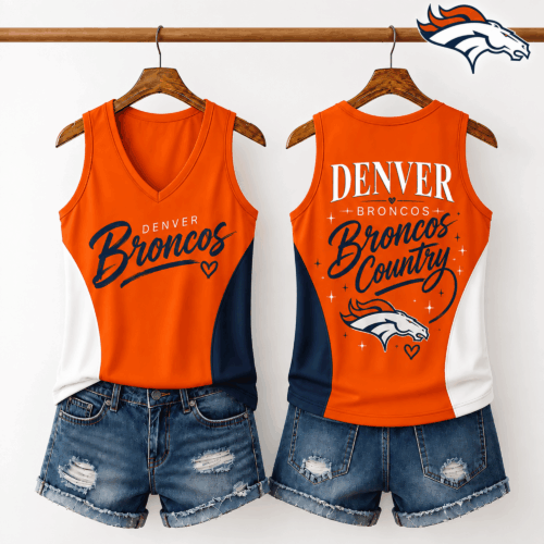 Denver Broncos | Premium NFL Sporty Fan Merch Women’s V-Neck Tank Top NTD