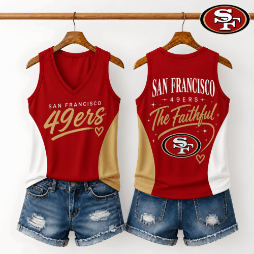 San Francisco 49ers | Premium NFL Sporty Fan Merch Women’s V-Neck Tank Top NTD