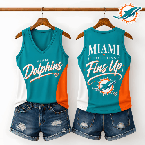 Miami Dolphins | Premium NFL Sporty Fan Merch Women’s V-Neck Tank Top NTD