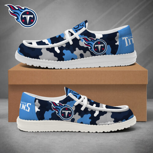 Tennessee Titans | Premium NFL Game Day Camo Loafer Shoes NY