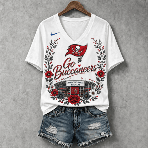 Tampa Bay Buccaneers | Premium NFL Floral Stadium Football Fan V-neck NY