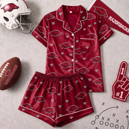 Arkansas Razorbacks | Premium NCAA Love Satin Pajamas Set NY