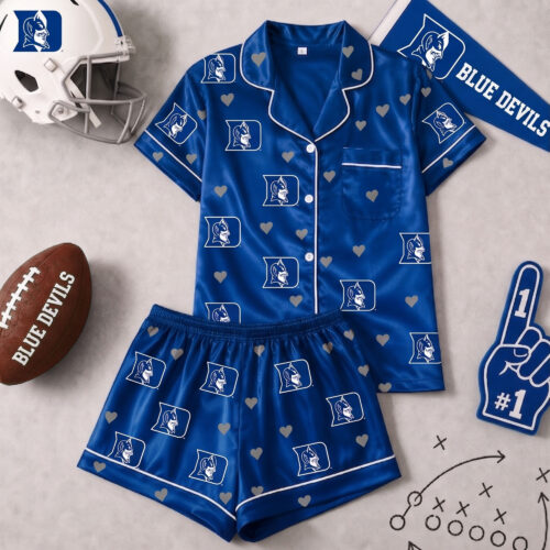 Duke Blue Devils | Premium NCAA Love Satin Pajamas Set NY