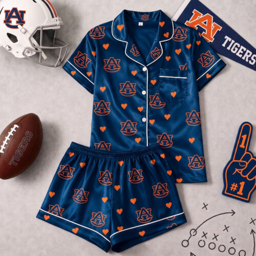 Auburn Tigers | Premium NCAA Love Satin Pajamas Set NY