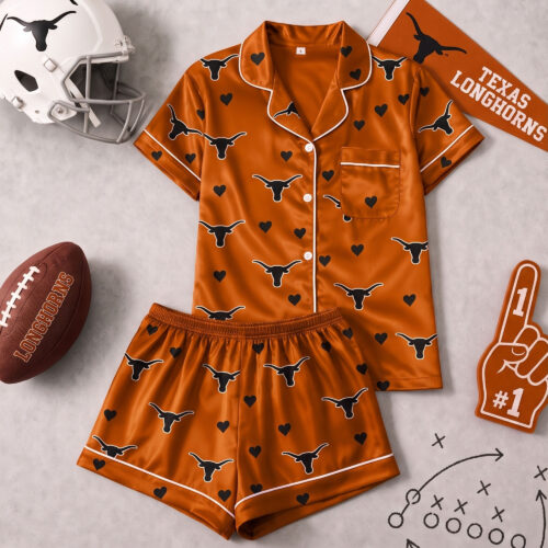 Texas Longhorns | Premium NCAA Love Satin Pajamas Set NY