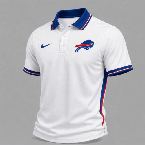 Buffalo Bills | Premium NFL Classic White Gameday Polo Shirt NY