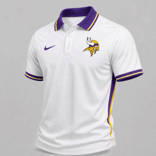 Minnesota Vikings | Premium NFL Classic White Gameday Polo Shirt NY