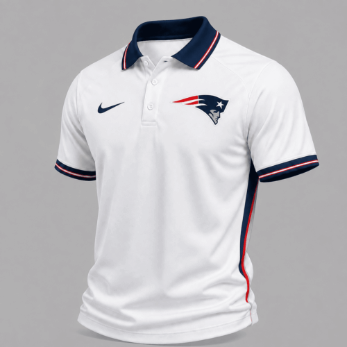 New England Patriots | Premium NFL Classic White Gameday Polo Shirt NY