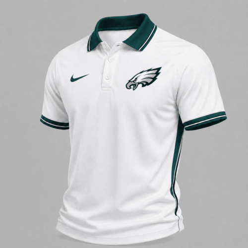 Philadelphia Eagles | Premium NFL Classic White Gameday Polo Shirt NY