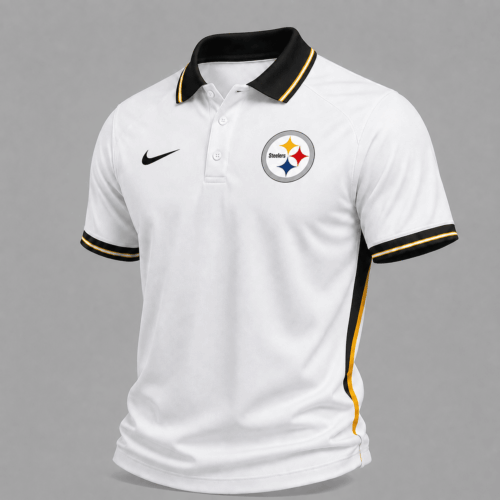 Pittsburgh Steelers | Premium NFL Classic White Gameday Polo Shirt NY