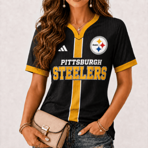 Pittsburgh Steelers | Premium NFL Game Day Women V-Neck Short Sleeve NY