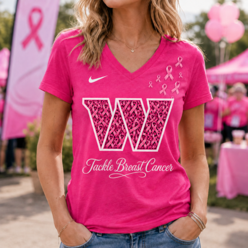Washington Commanders | Premium NFL Tackle Breast Cancer V-neck NY