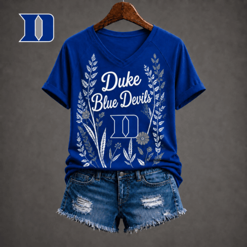 Duke Blue Devils | Premium NCAA Floral Spirit V-neck NY