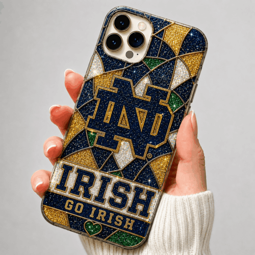 Notre Dame Fighting Irish | Premium NCAA Glitter Mosaic Mascot Phone Case
