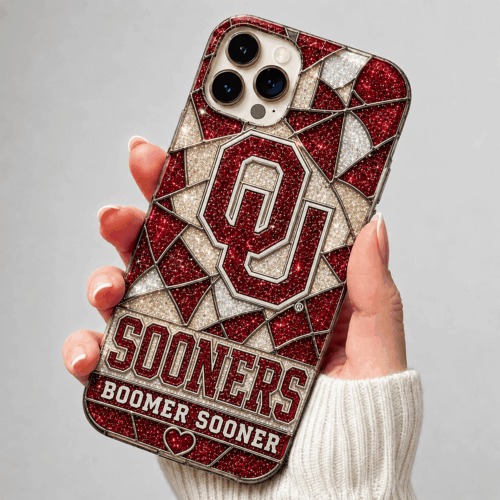 Oklahoma Sooners | Premium NCAA Glitter Mosaic Mascot Phone Case