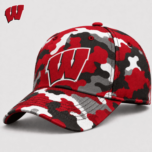 Wisconsin Badgers | Premium NCAA Camo Cap NY