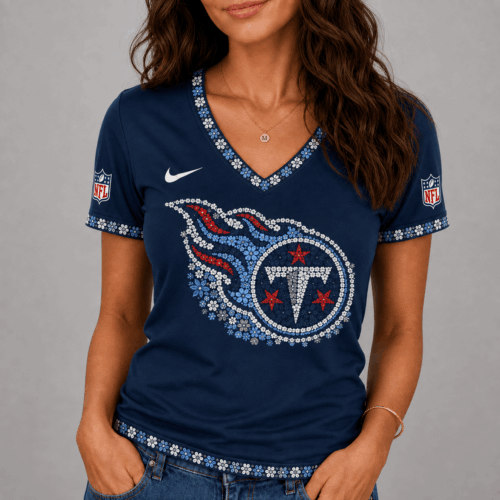 Tennessee Titans | Premium NFL Flower Logo V-Neck NY