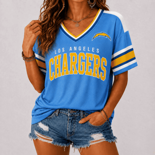 Los Angeles Chargers | Premium NFL Retro Varsity V-Neck Game Day Shirt NTT