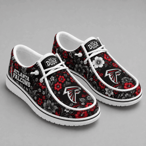 Atlanta Falcons | Premium NFL Team Colors Floral Loafer Shoes TD
