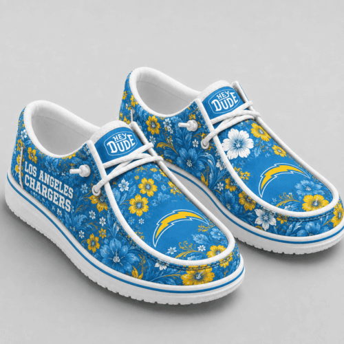 Los Angeles Chargers | Premium NFL Team Colors Floral Loafer Shoes TD