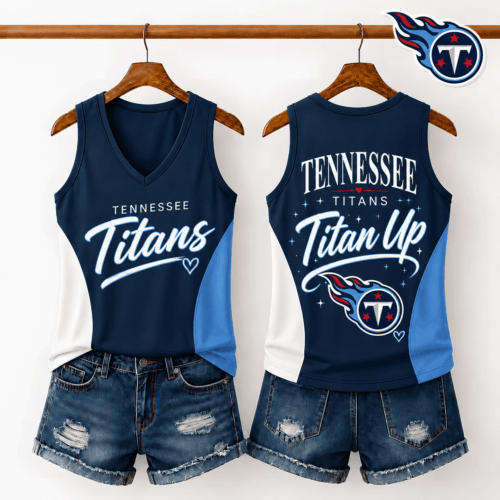 Tennessee Titans | Premium NFL Sporty Fan Merch Women’s V-Neck Tank Top NTD