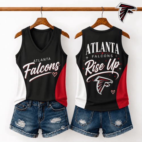 Atlanta Falcons | Premium NFL Sporty Fan Merch Women’s V-Neck Tank Top NTD