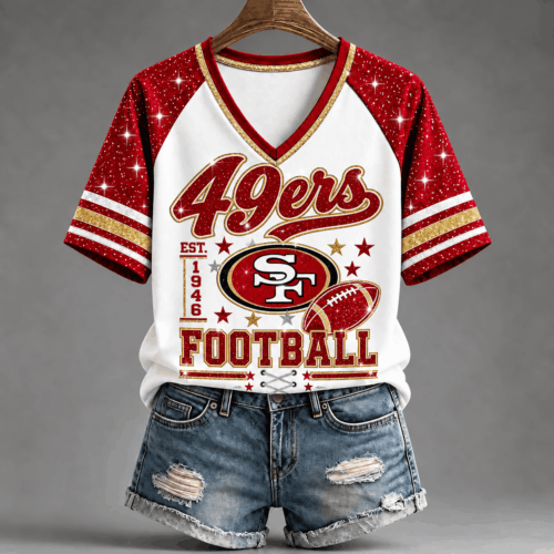 San Francisco 49ers | Premium NFL Starry Spirit V-neck NY
