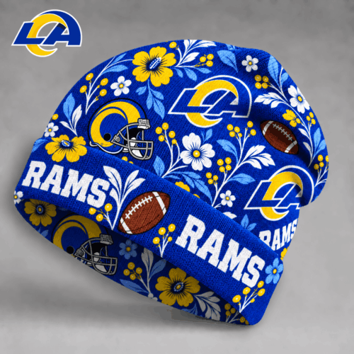 Los Angeles Rams | Premium NFL Floral Team Pride Beanie Hat NY